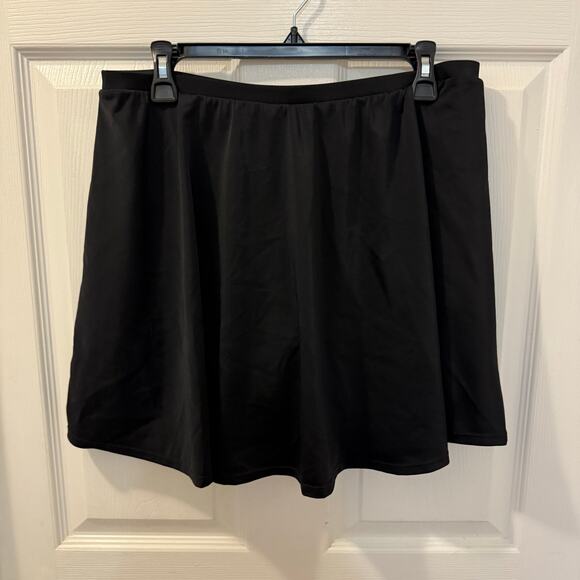 Torrid Active Swim high-rise‎ skater style black skort shorts size 0 (L) - Picture 6 of 9